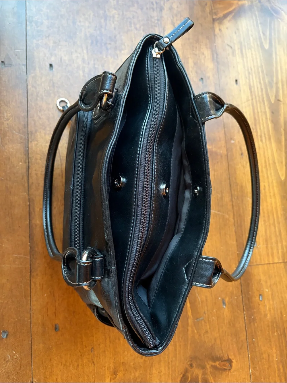 Giani Bernini Black Leather Satchel